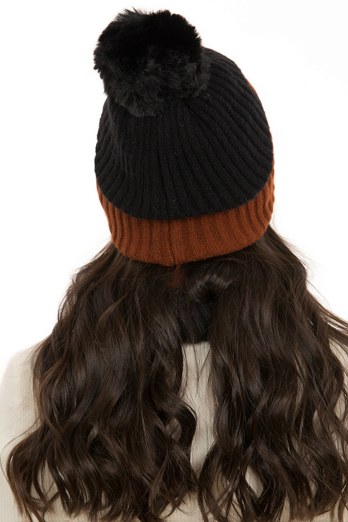 Шапка-снуд 74 ЧЕРН.КОРИЧН. женская CHEERDUCK цвет Черный