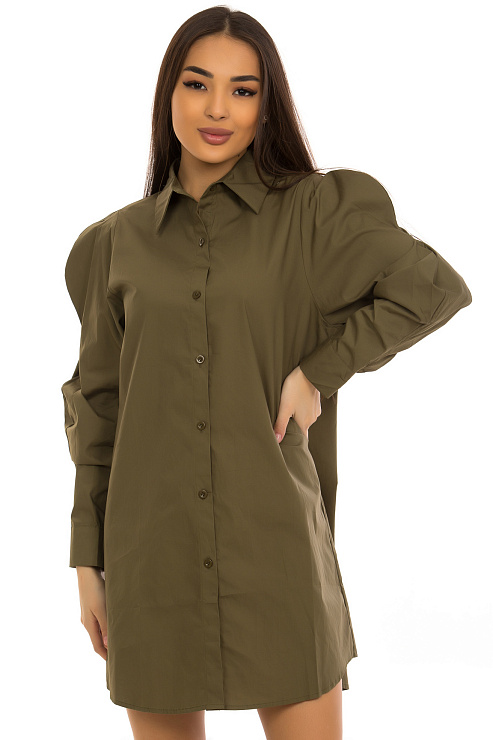 CHEER&DUCK/2025 9861 ХАКИ Рубашка женская CHEERDUCK цвет Хаки