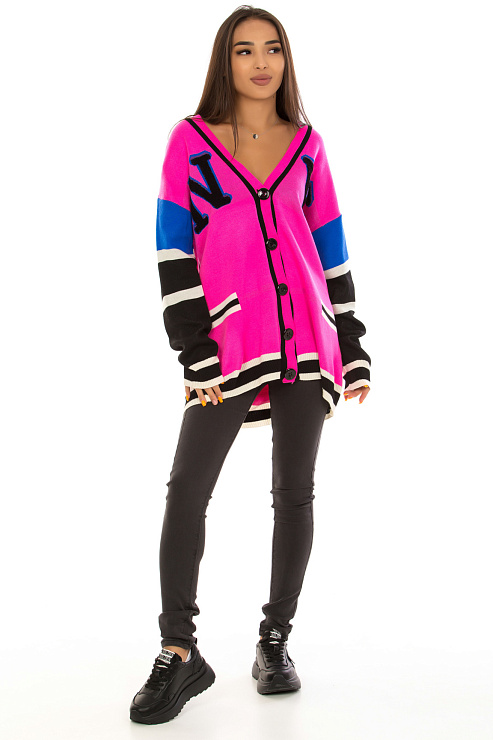 CHEERDUCK 7003 ФУКСИЯ Кардиган женский CHEERDUCK цвет Фуксия