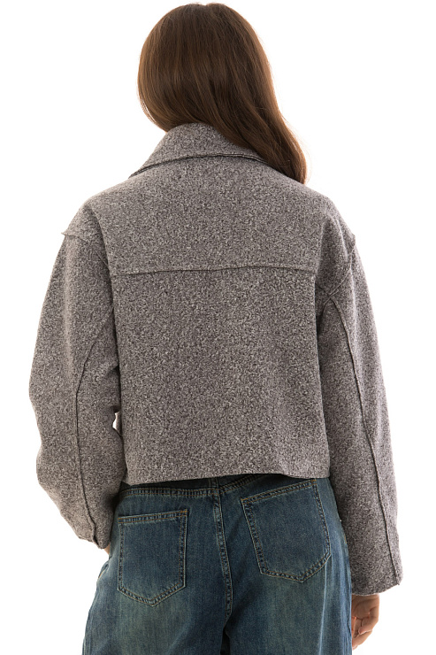 CHEERDUCK/2C19 219 СЕРЫЙ Бомбер женский CHEERDUCK цвет Серый