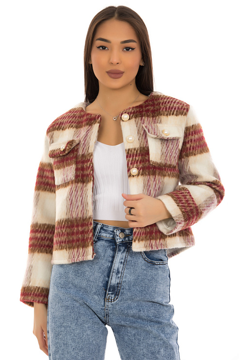 CHEERDUCK/GJ187 8588 БОРДОВЫЙ Жакет женский CHEERDUCK цвет Бордовый