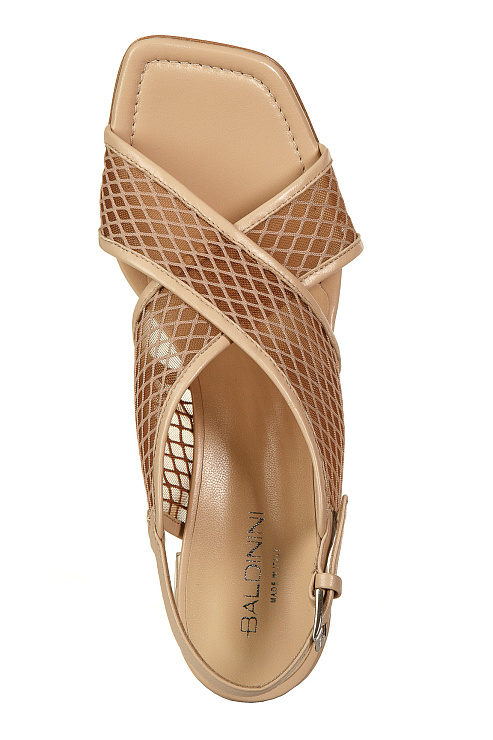 Босоножки на каблуке BALDININI цвет Бежевый