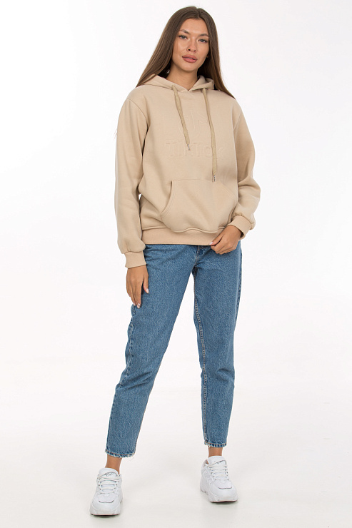 SHI FA MAN 8098 БЕЖ. Худи женское SHI FA MAN цвет Бежевый