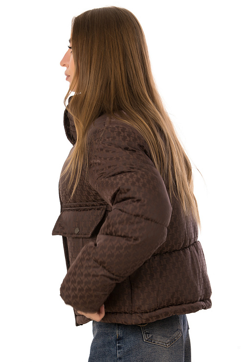 CHEERDUCK/2025 6857 КОРИЧНЕВЫЙ Куртка женская CHEERDUCK цвет Коричневый