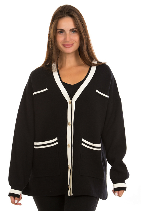 CHEERDUCK/11011 5532 ЧЕРНЫЙ Кардиган женский CHEERDUCK цвет Черный