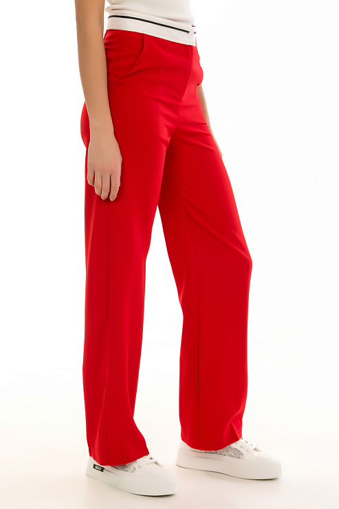 CHEERDUCK/Charm Б924 КРАСНЫЙ Брюки женские классические CHEERDUCK цвет Красный