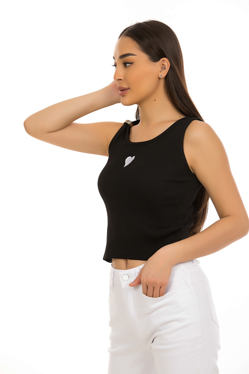 CHEERDUCK/zhinvpopvlor 3611 ЧЕРНЫЙ Топ женский CHEERDUCK цвет Черный