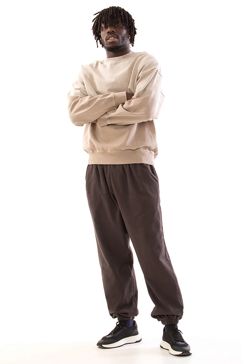 CHEERDUCK/4070 WY113A БЕЖЕВЫЙ Свитшот мужской CHEERDUCK цвет Бежевый