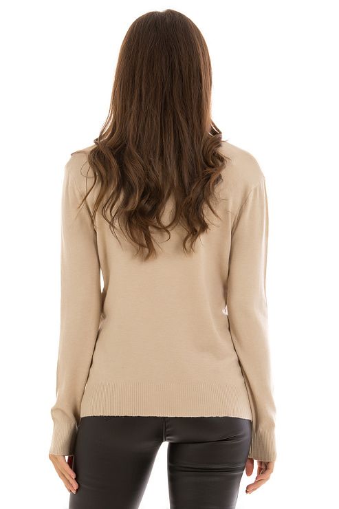 Fashion 3466 БЕЖЕВЫЙ Водолазка женская FASHION цвет Бежевый