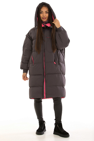 CHEERDUCK/YA 22928 СЕРЫЙ Пуховик женский CHEERDUCK цвет Серый