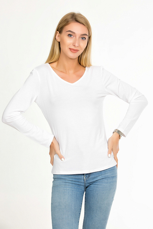 CHEER&DUCK/FORsel 8850 БЕЛ. Лонгслив женский CHEERDUCK цвет Белый