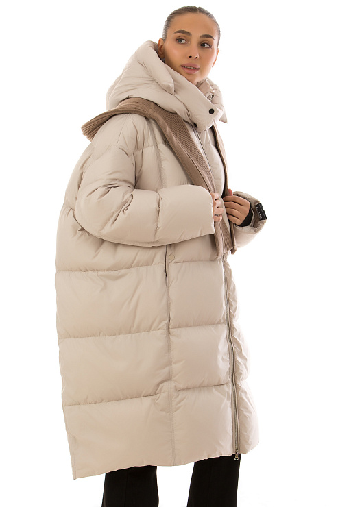 YIMOSIS 1721 БЕЖЕВЫЙ Пуховик женский YIMOSIS цвет Бежевый