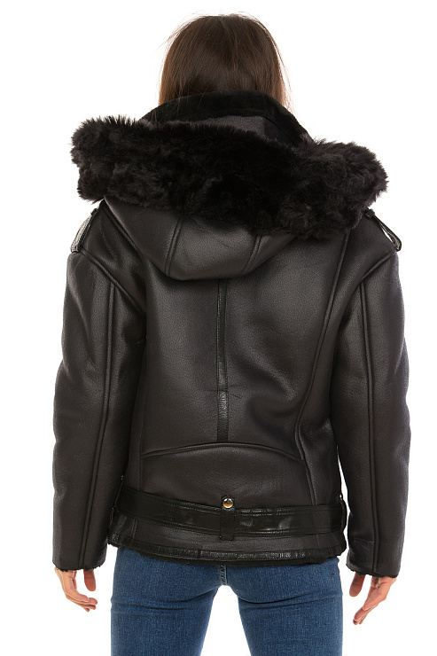 CHEERDUCK/2030 2203 ЧЕРНЫЙ Дубленка женская CHEERDUCK цвет Черный