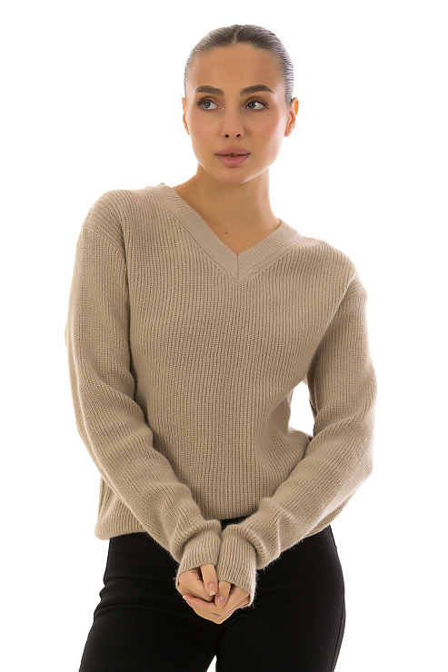 CHEERDUCK/FAH S956 БЕЖЕВЫЙ Свитер женский CHEERDUCK цвет Бежевый