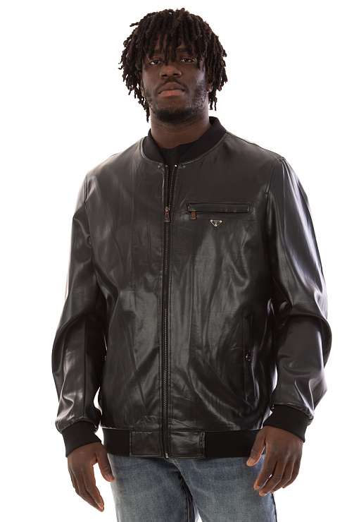 CHEERDUCK/MM P129 ЧЕРНЫЙ Куртка кожаная мужская CHEERDUCK цвет Черный