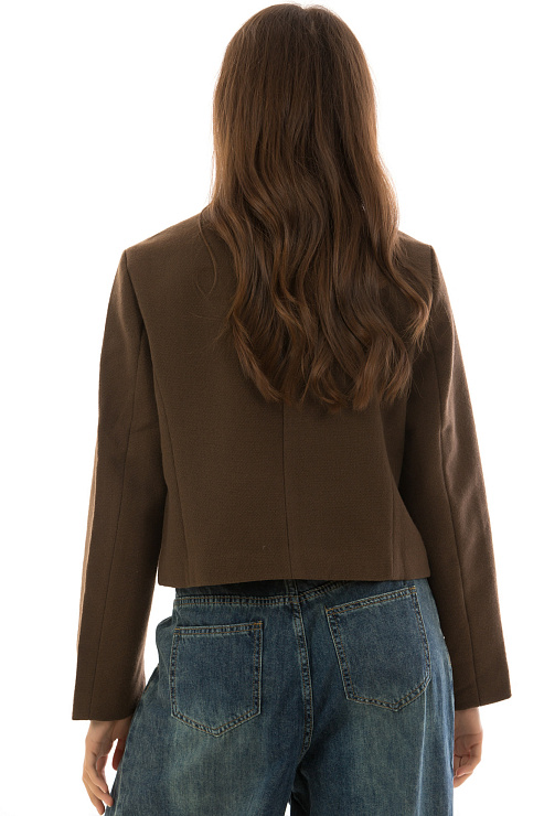 CHEERDUCK/2C19 9601 КОРИЧНЕВЫЙ Жакет женский CHEERDUCK цвет Коричневый