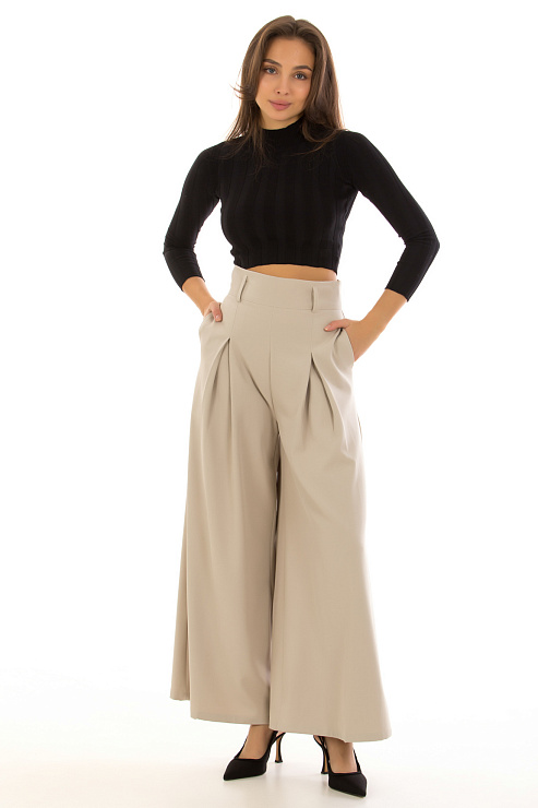 CHEERDUCK/NEW 0179 БЕЖЕВЫЙ Брюки женские классические CHEERDUCK цвет Бежевый