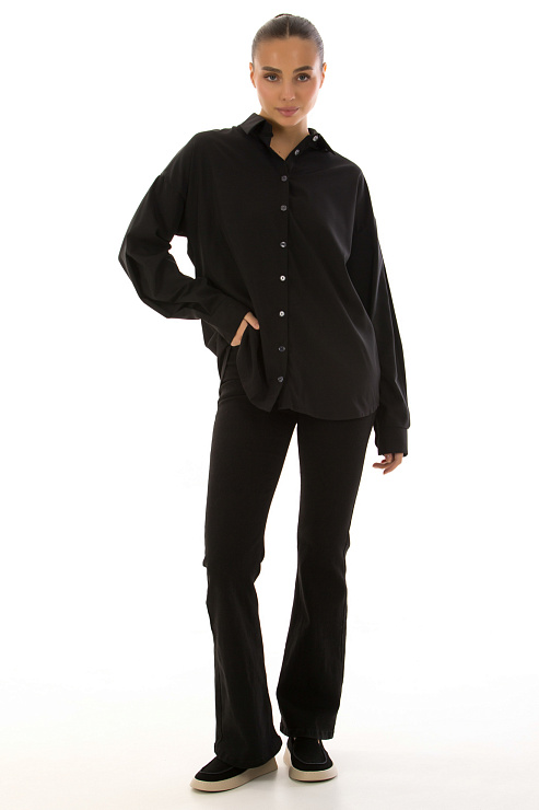 CHEERDUCK/FAH 0069 ЧЕРНЫЙ Рубашка женская CHEERDUCK цвет Черный