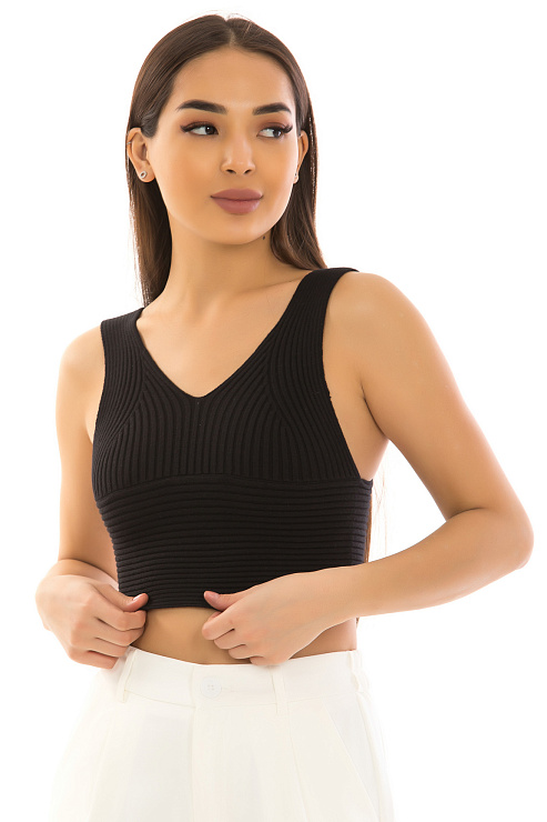 CHEERDUCK/2C19 27030 ЧЕРНЫЙ Топ женский CHEERDUCK цвет Черный