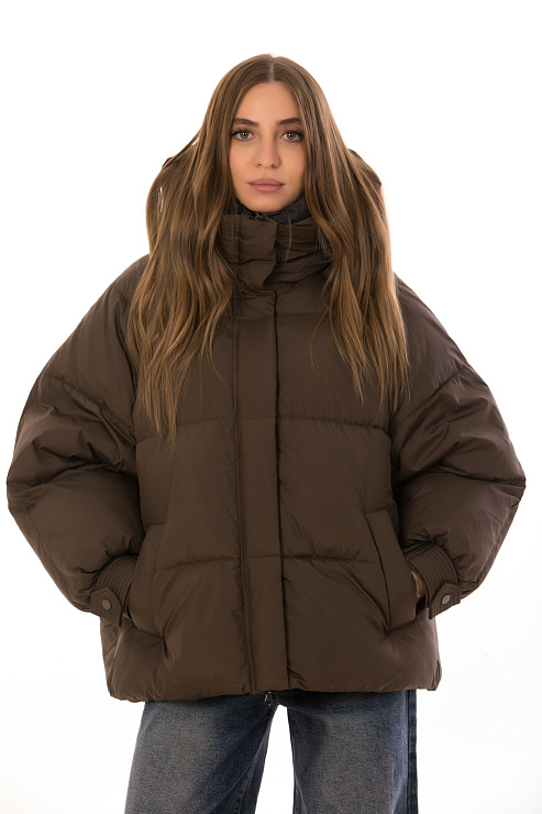 TOWMY A070 КОРИЧНЕВЫЙ Пуховик женский TOWMY цвет Коричневый