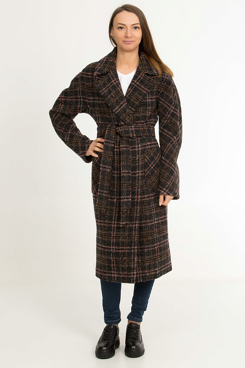 AOSILEIBANG 8362-1 Пальто женское AOSILEIBANG цвет Коричневый