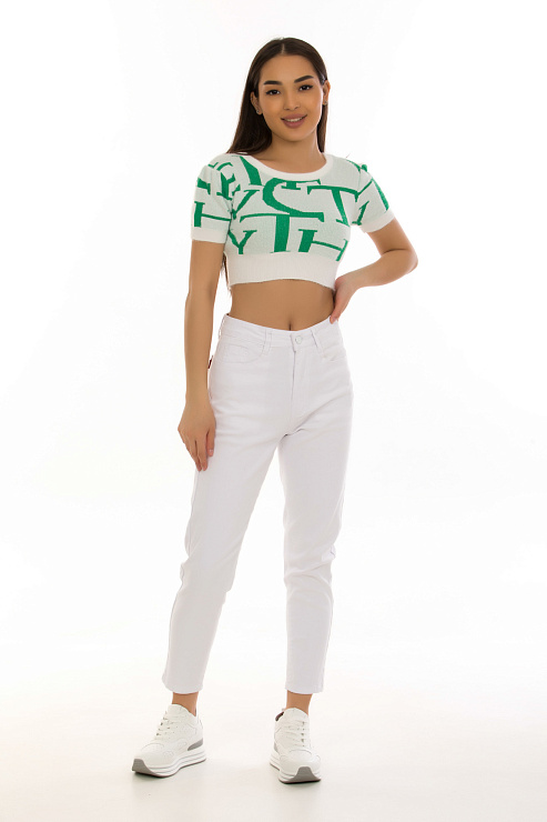 CHEERDUCK/zhinvpopvlor 5830 ЗЕЛЕНЫЙ Топ женский CHEERDUCK цвет Зеленый