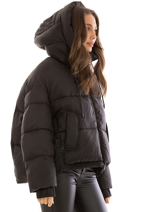 TOWMY A015 ЧЕРНЫЙ Пуховик женский TOWMY цвет Черный