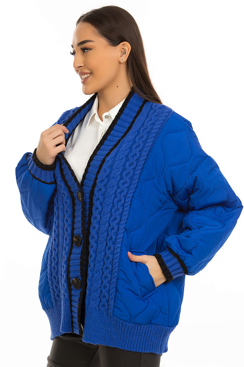 CHEERDUCK/2C19 402 СИНИЙ Бомбер женский CHEERDUCK цвет Синий