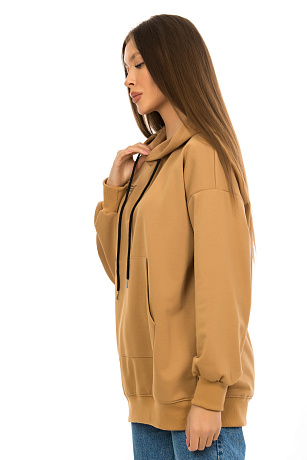 SHI FA MAN 8848 КОРИЧН. Худи женское SHI FA MAN цвет Коричневый