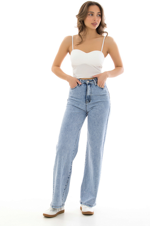 Fashion X-2567 ГОЛУБОЙ Джинсы женские FASHION цвет Голубой