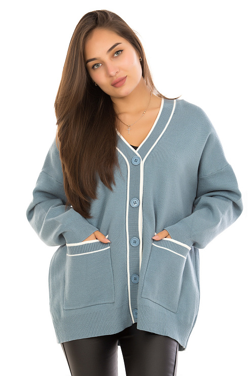CHEERDUCK/11011 2395 ГОЛУБОЙ Кардиган женский CHEERDUCK цвет Голубой