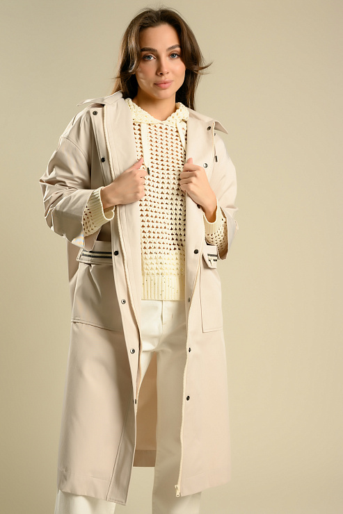 BELLABOA 111-207 СЕРЫЙ Плащ женский BELLABOA цвет Серый