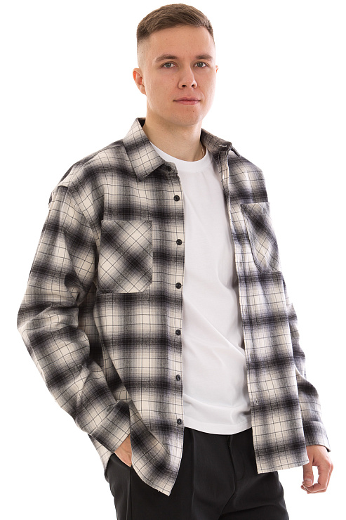 CHEERDUCK/4070 8084 СЕРЫЙ Рубашка мужская CHEERDUCK цвет Серый