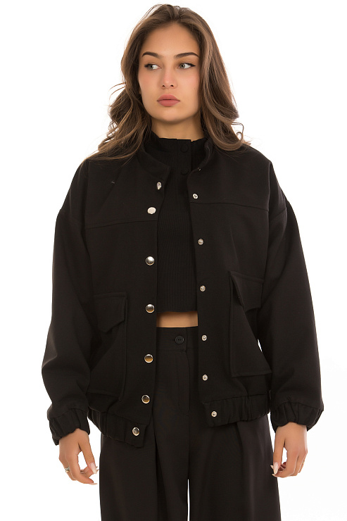 CHEERDUCK/YK 224 ЧЕРНЫЙ Бомбер женский CHEERDUCK цвет Черный