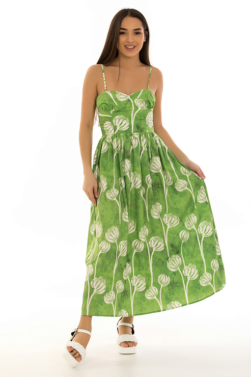 CHEERDUCK/2C19 1112 ЗЕЛЕНЫЙ Сарафан женский CHEERDUCK цвет Зеленый