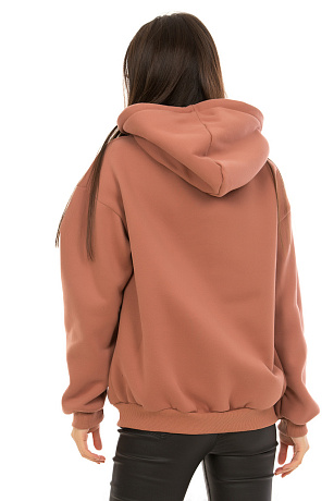 YY.SHOP 8580 КОРИЧН. Худи женские CHEERDUCK цвет Коричневый