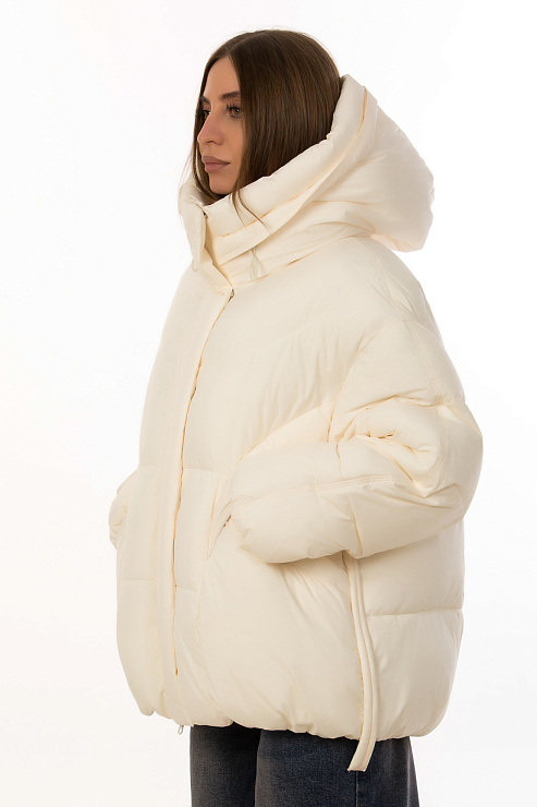 TOWMY C262 БЕЖЕВЫЙ Пуховик женский TOWMY цвет Бежевый