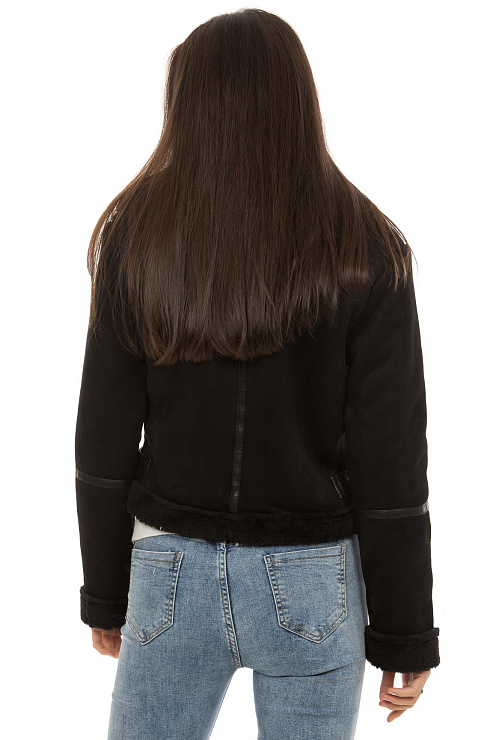 CHEER&DUCK/ КОЖА 2025 2118 ЧЕРН. Дубленка женская CHEERDUCK цвет Черный