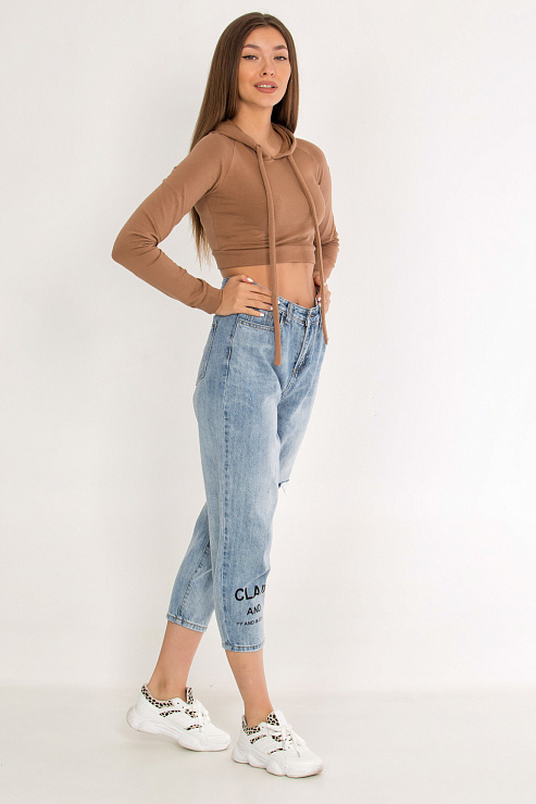 VISARCHI 38181 КОРИЧН. Худи женское CHEERDUCK цвет Коричневый