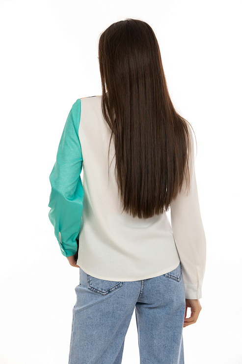 CHEERDUCK/5027 7075 ЗЕЛЕНЫЙ Блуза женская CHEERDUCK цвет Зеленый