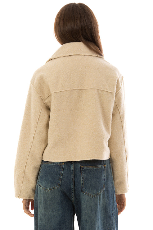 CHEERDUCK/2C19 219 БЕЖЕВЫЙ Бомбер женский CHEERDUCK цвет Бежевый