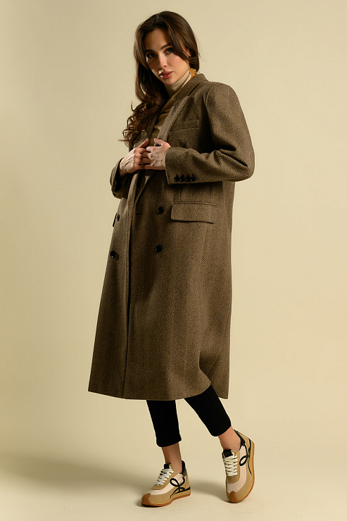 BELLABOA 111-35 КОРИЧНЕВЫЙ Пальто женское BELLABOA цвет Коричневый