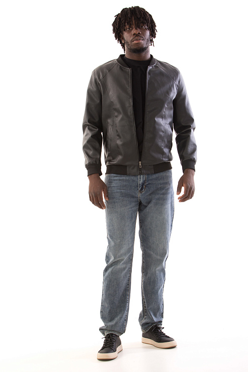 CHEERDUCK/6088 К2903 ЧЕРНЫЙ Куртка кожаная мужская CHEERDUCK цвет Черный