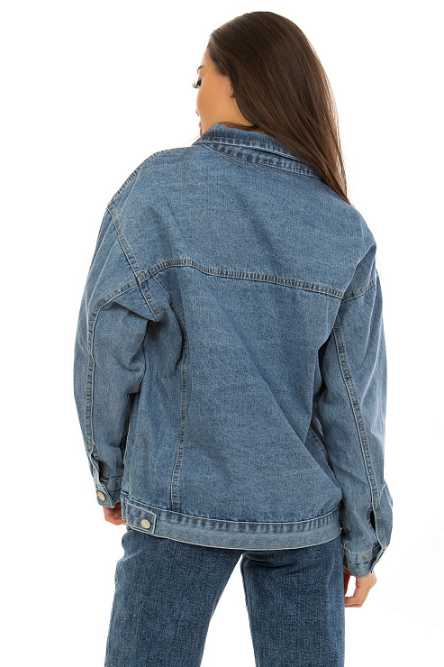 CHEER&DUCK/2025 10015 СИНИЙ Куртка джинсовая CHEERDUCK цвет Синий