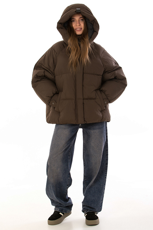 TOWMY A070 КОРИЧНЕВЫЙ Пуховик женский TOWMY цвет Коричневый