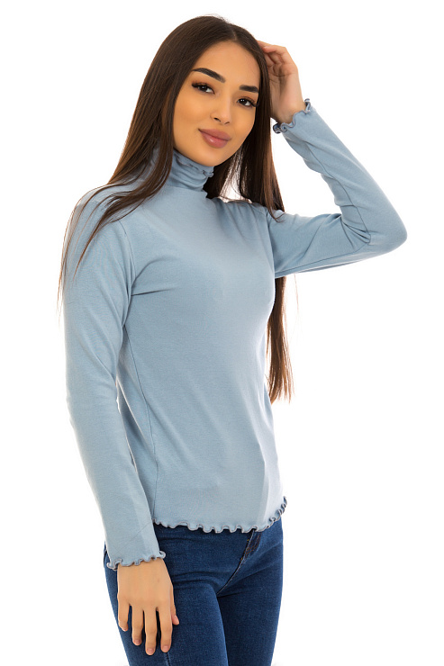 YY.SHOP 1563 ГОЛУБ. Водолазка женская CHEERDUCK цвет Голубой