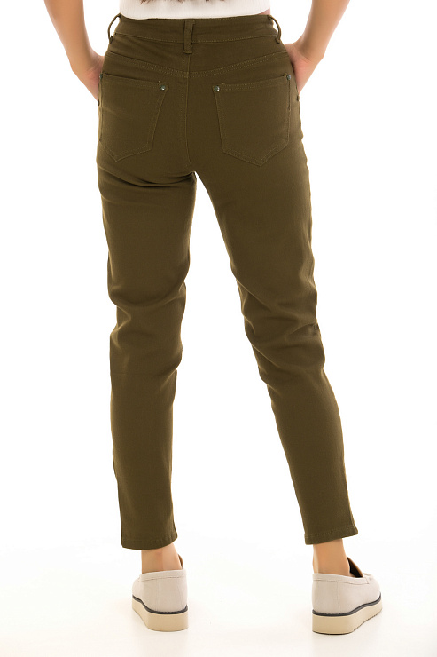 CHEERDUCK/BIN 2035-1 ХАКИ Джинсы женские CHEERDUCK цвет Хаки