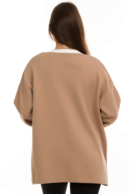 CHEERDUCK/11011 5532 КОРИЧНЕВЫЙ Кардиган женский CHEERDUCK цвет Коричневый