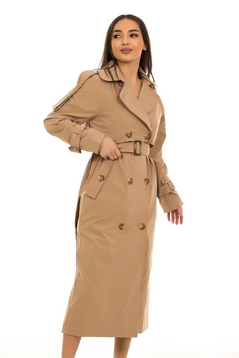 CHEERDUCK/NUR 531 БЕЖЕВЫЙ Тренч женский CHEERDUCK цвет Бежевый