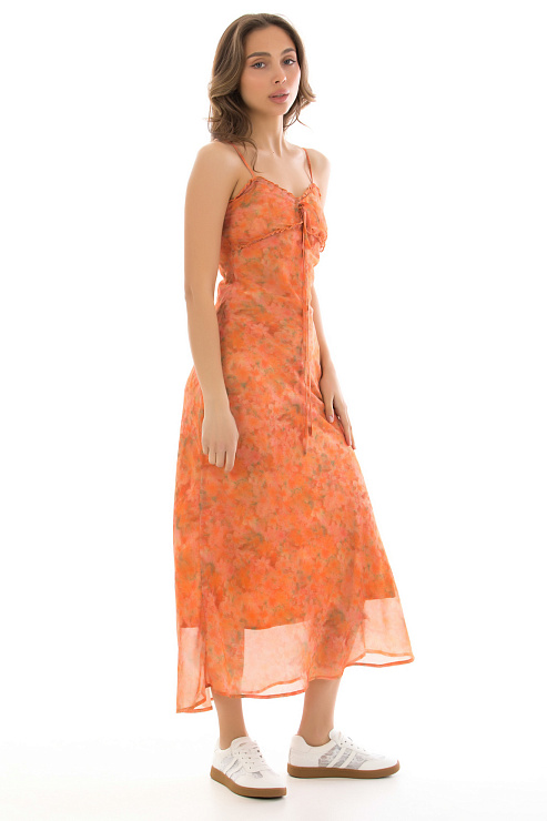 CHEERDUCK/2C19 25127 ОРАНЖЕВЫЙ Сарафан  CHEERDUCK цвет Оранжевый